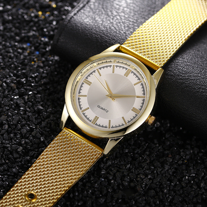 Mesh strap quartz watch