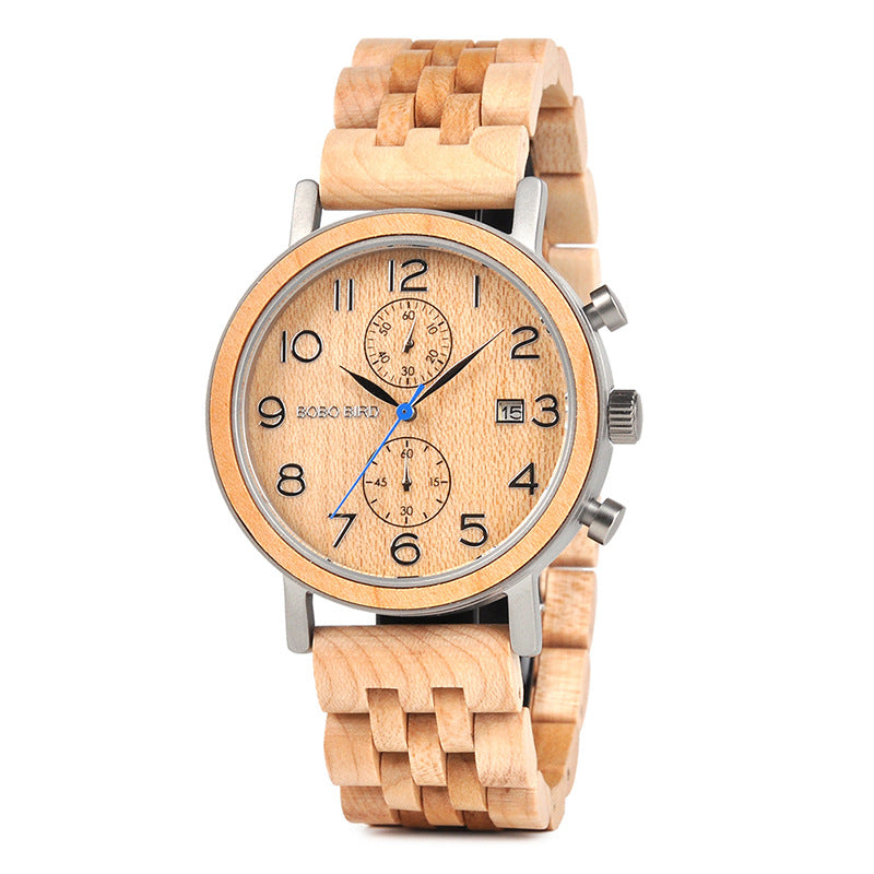 Wooden Watch GS008 Youth Leisure Business Quartz Movement Anti-wood Water Watch