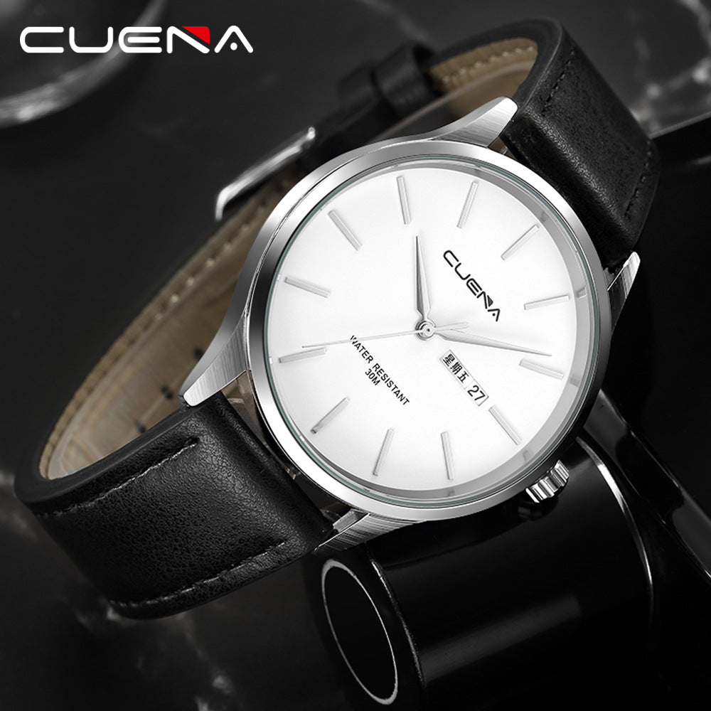 CUENA quartz watch waterproof belt simple watch