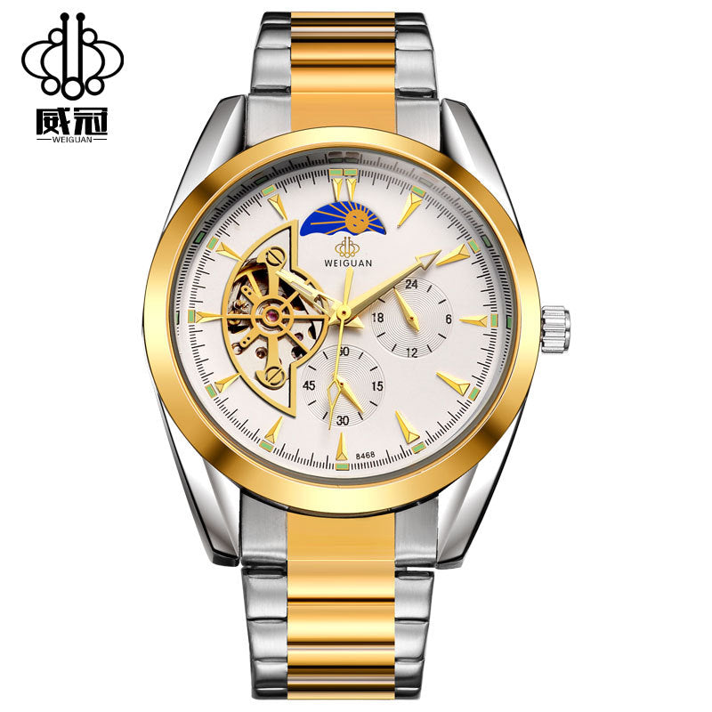 Wei Guan full automatic machinery fashion moon alternate function watches
