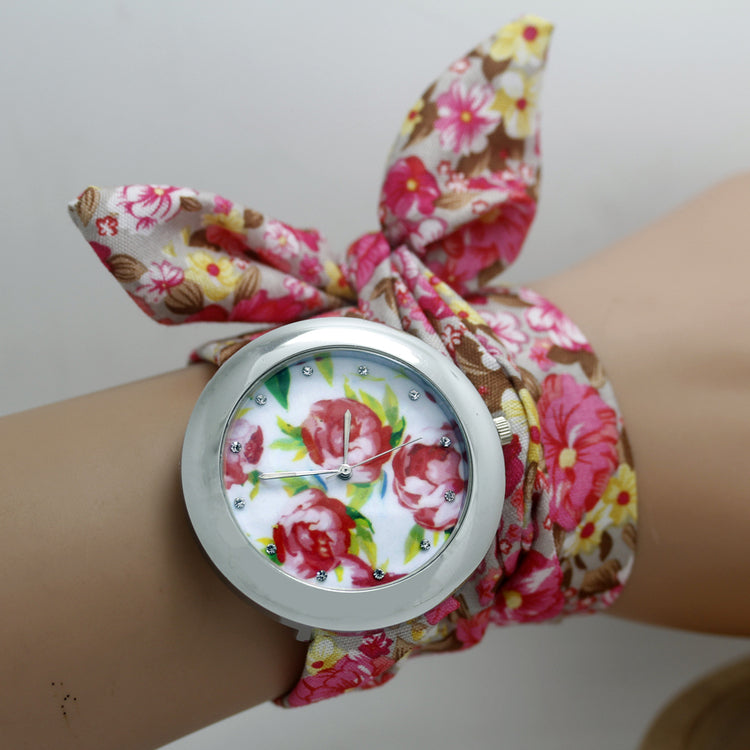 Fabric watch fashion ladies watch high quality fabric watch