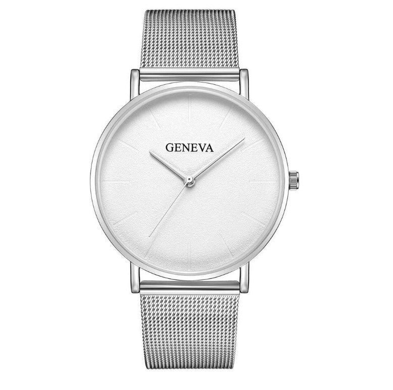 Mesh belt alloy ultra-thin quartz watch