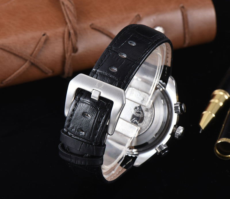 High-end business multi-function men's watch Men's six-needle machine waterproof foreign trade watch wholesale 6-pin run seconds luminous