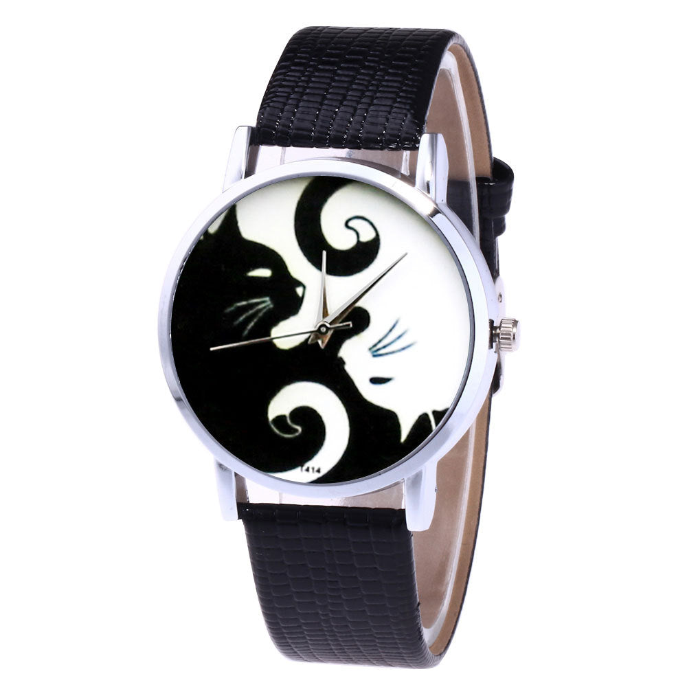 Quartz watch men's leather