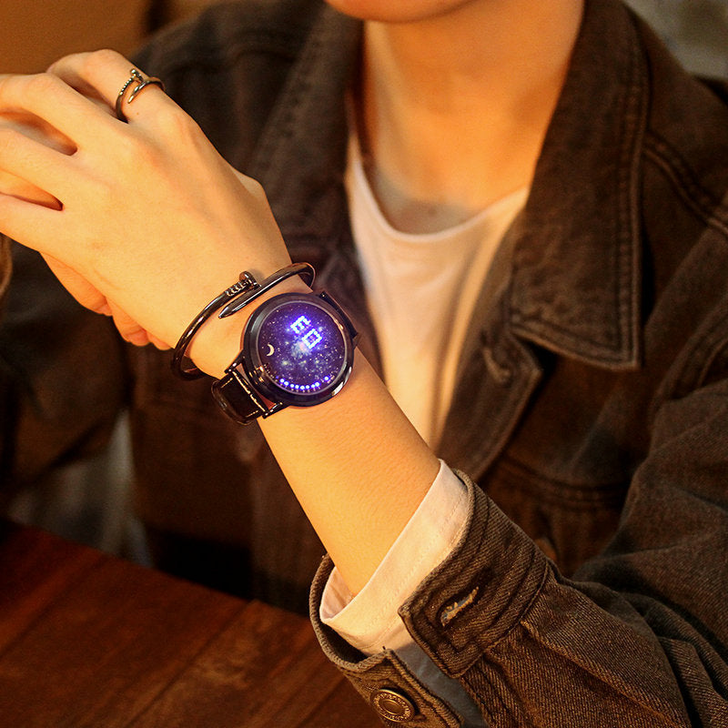 LED simple luminous touch screen watch