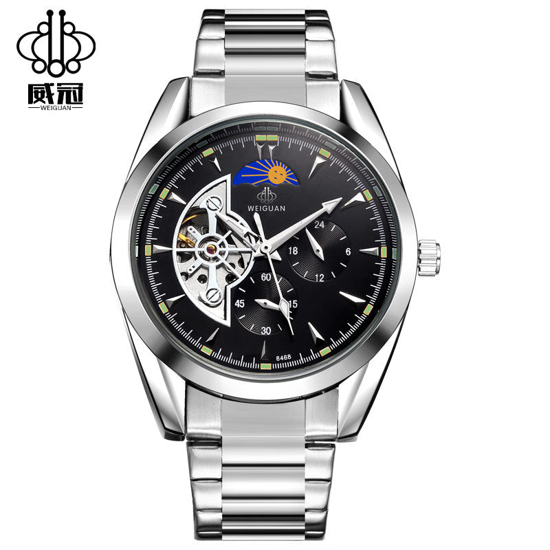 Wei Guan full automatic machinery fashion moon alternate function watches