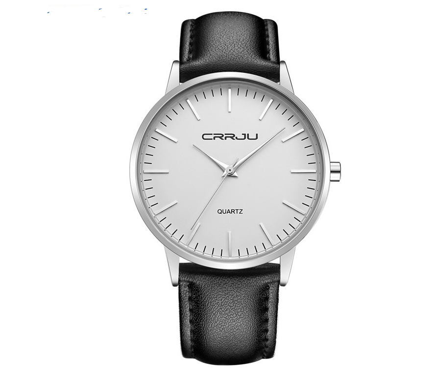 Men's casual belt watch Retro business simple ultra-thin watch fashion men's watch