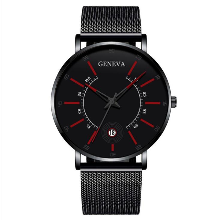 Fashion men's business watch quartz watch classic creative calendar watch