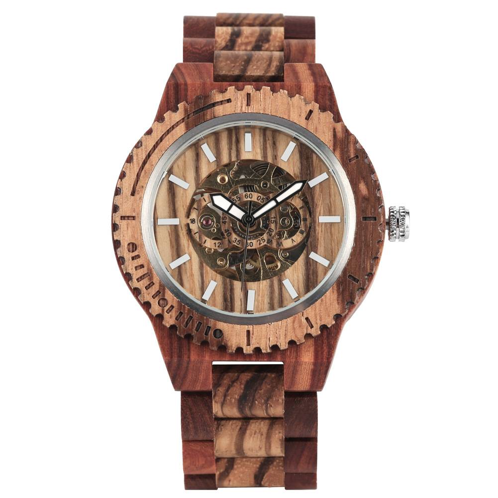 Automatic wooden Watch