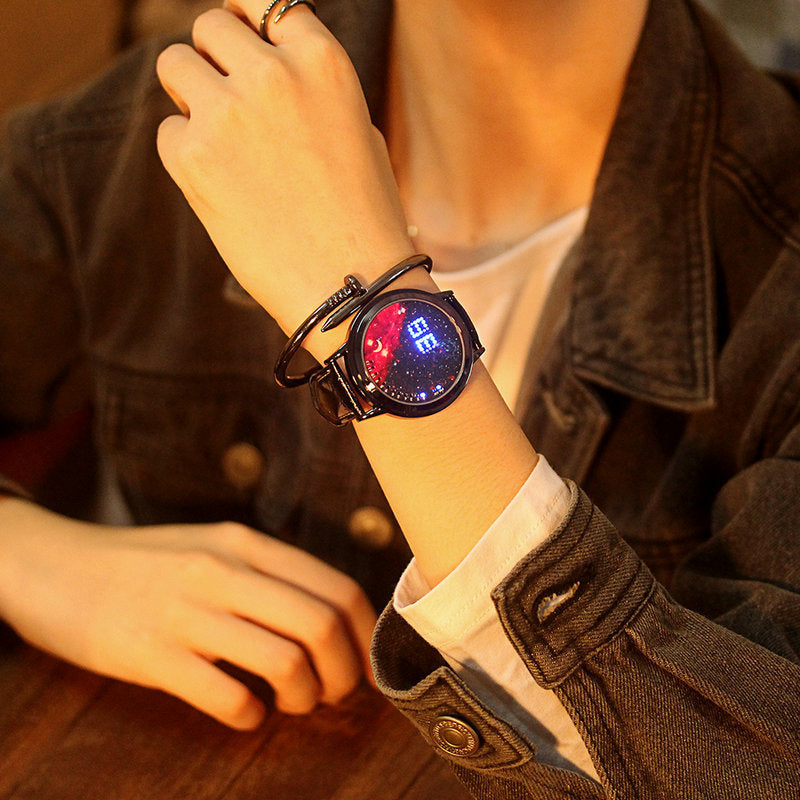 LED simple luminous touch screen watch