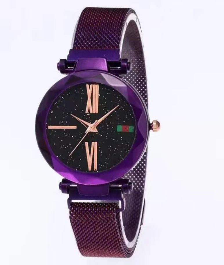 Luxury Women Watches Mesh Ladies Clock Magnet