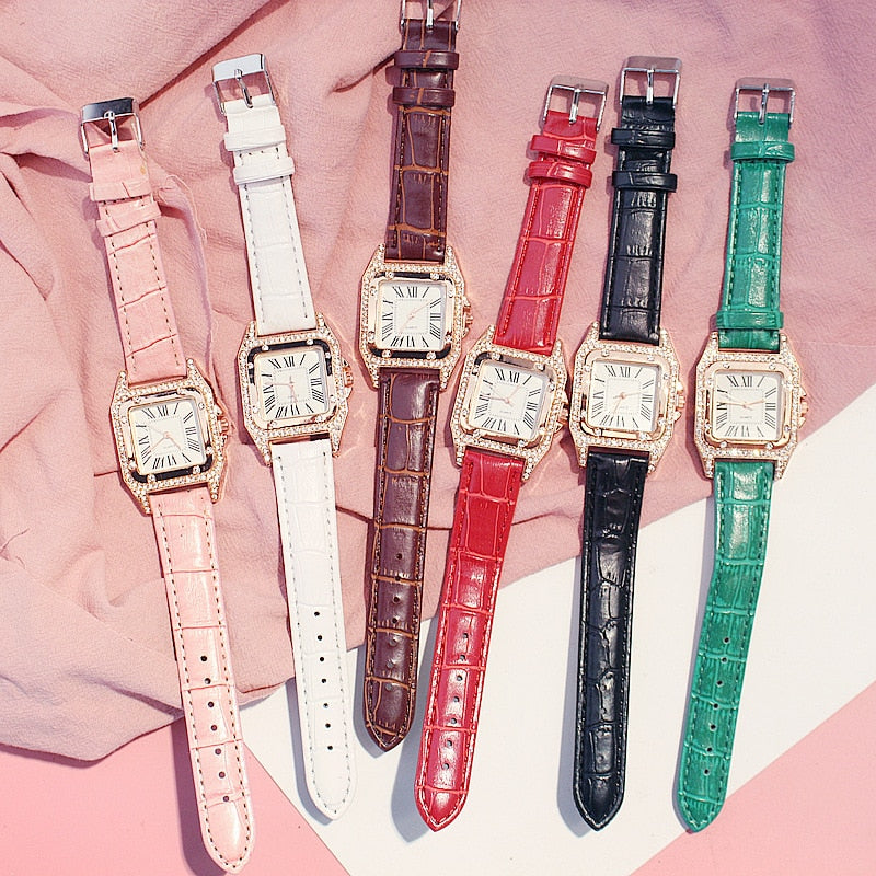 Diamond Watch Female Watch Student Fashion Trend Casual Couple Watch