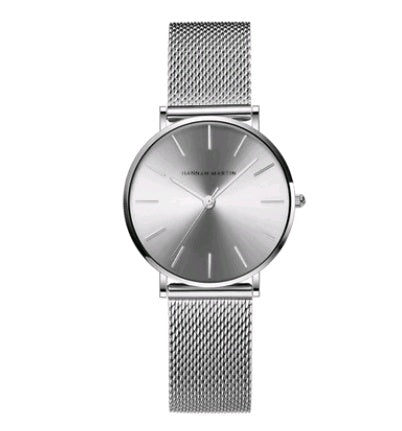 Stainless steel mesh belt waterproof ladies and women's watch