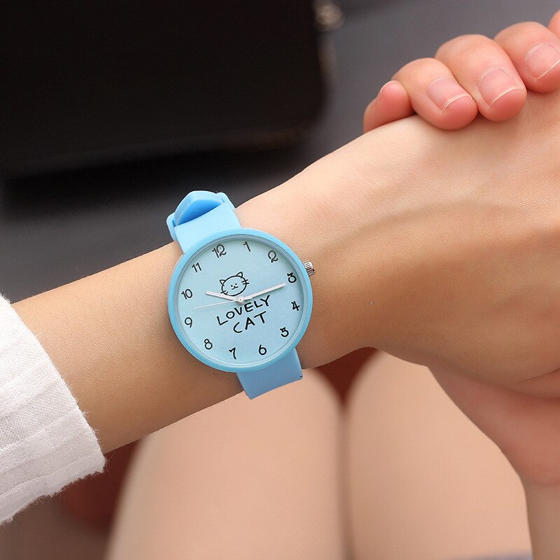 Cartoon Kids Quartz Watch Silicone Candy Color