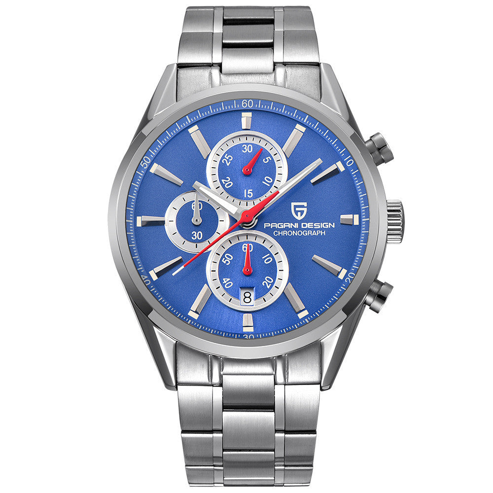 Stainless steel casual waterproof quartz men's watch