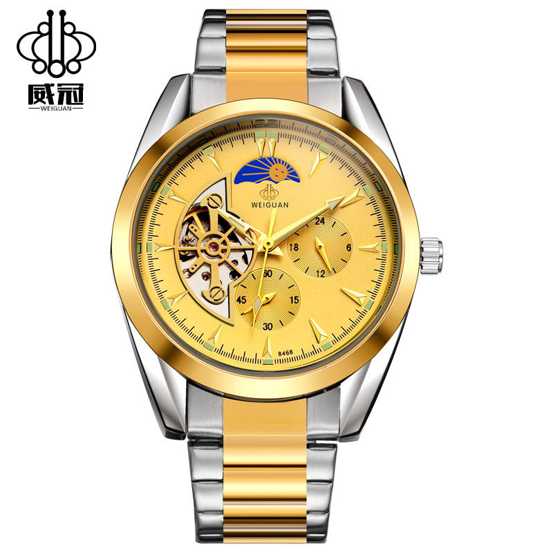 Wei Guan full automatic machinery fashion moon alternate function watches