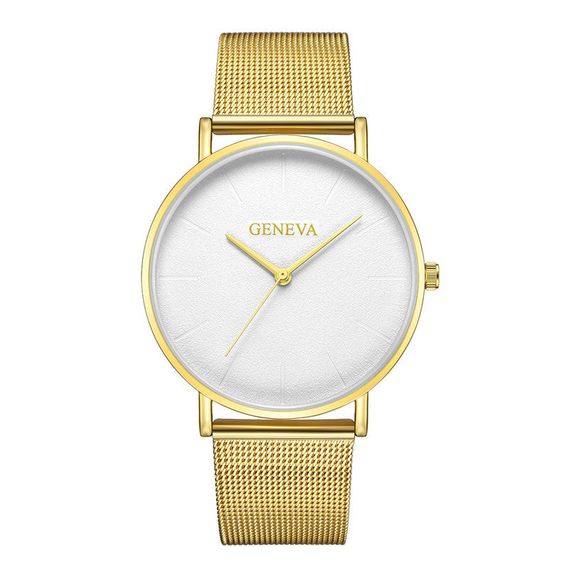 Mesh belt alloy ultra-thin quartz watch