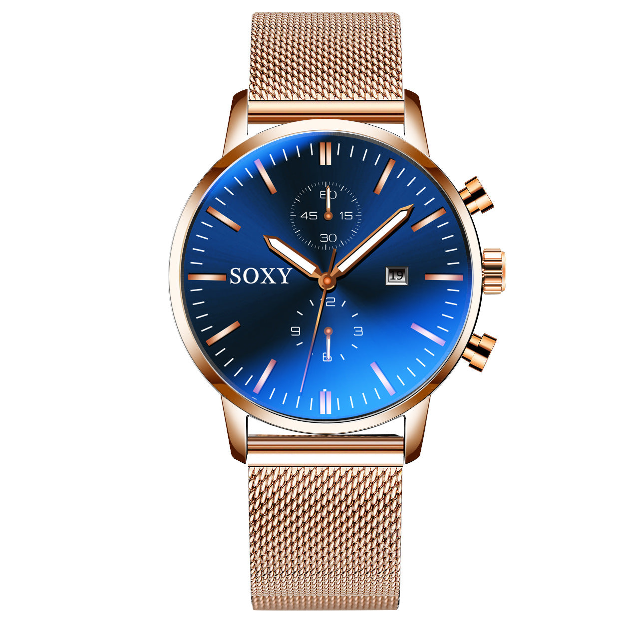 Men's mesh belt watch