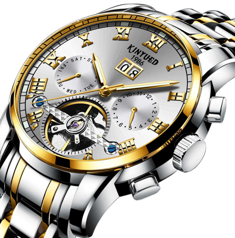 Solid stainless steel mechanical watch