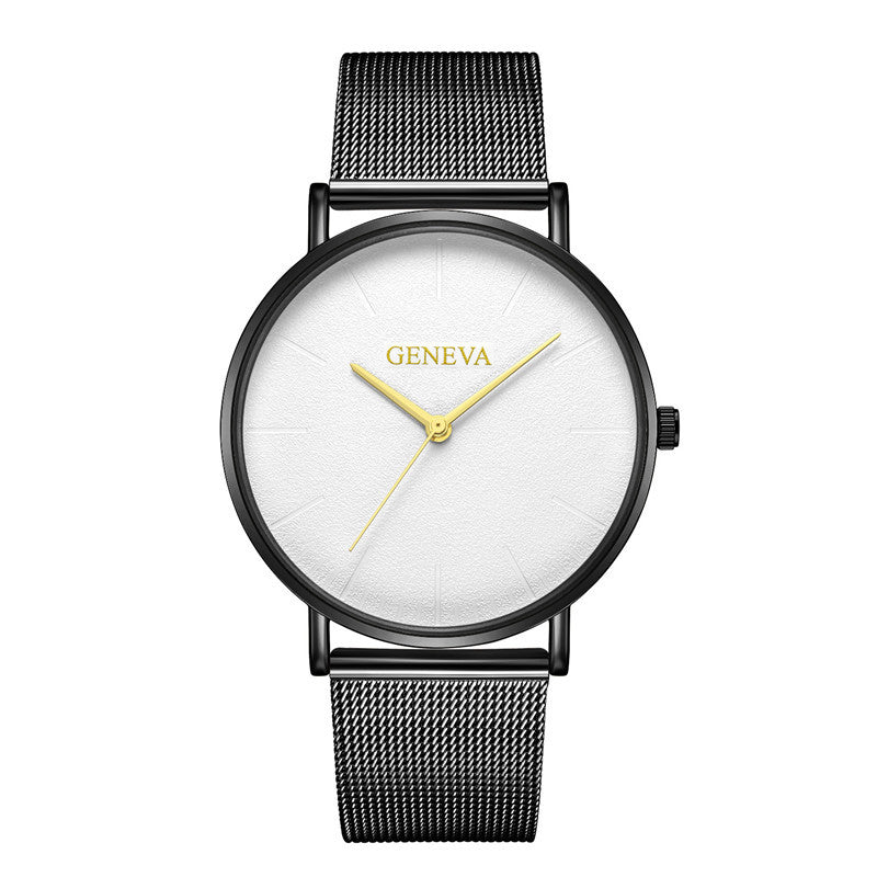 Mesh belt alloy ultra-thin quartz watch