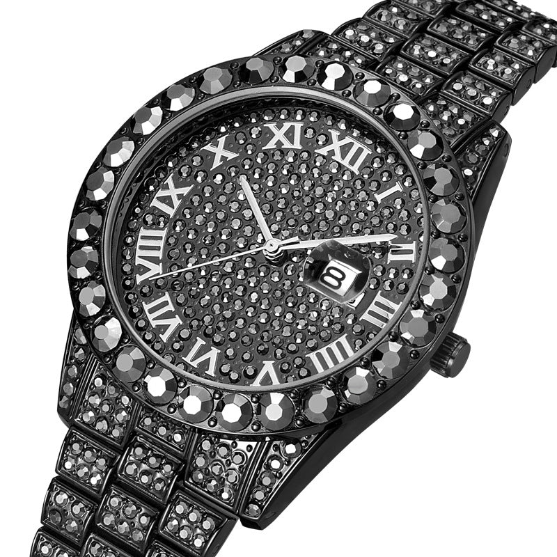 Hip Hop Full Rhinestone Men's Watch