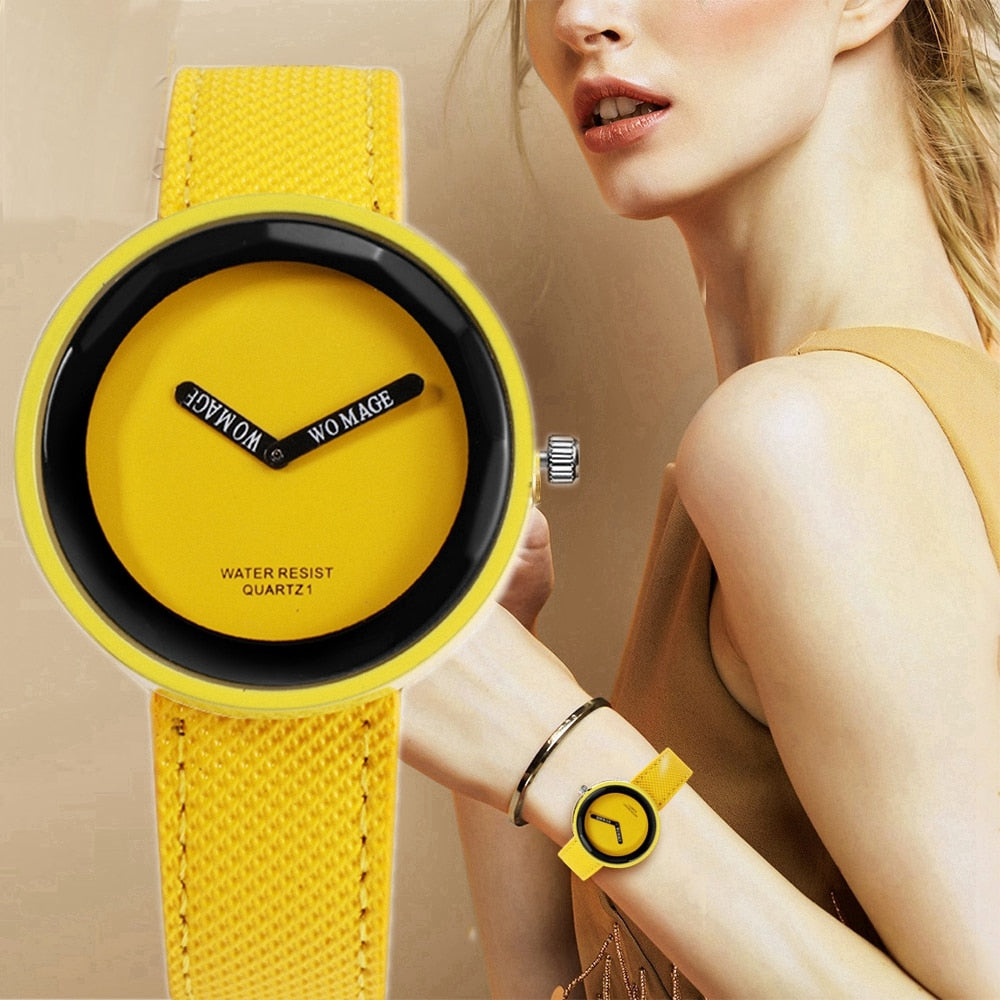 Simple matte belt watch