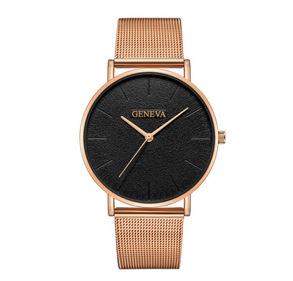 Mesh belt watch Men's fashion popular simple watch ultra-thin style Mesh belt watch