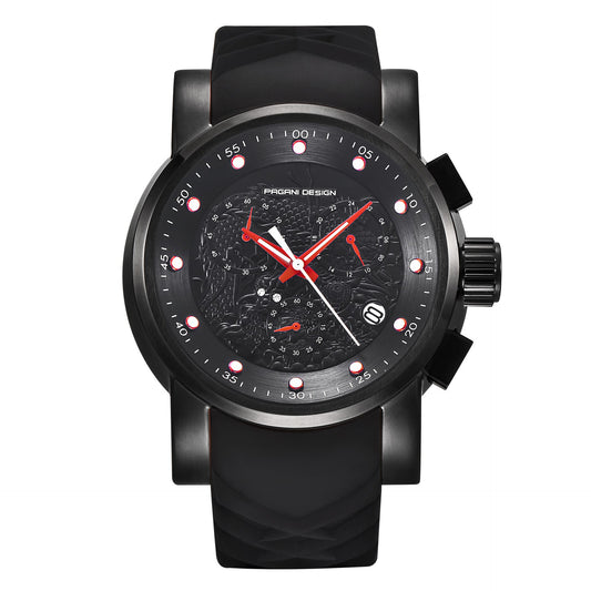 Silicone men's outdoor watch with calendar sports watch