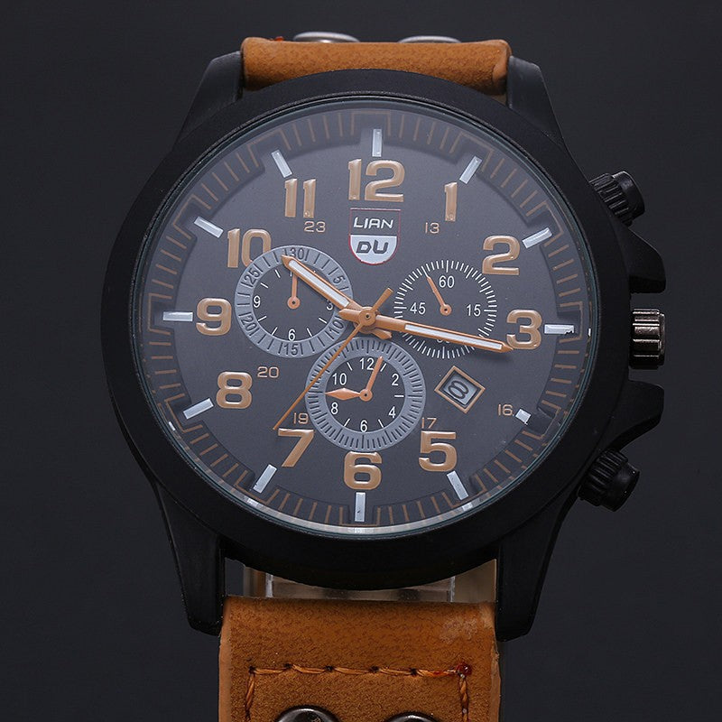 Simple business belt quartz watch