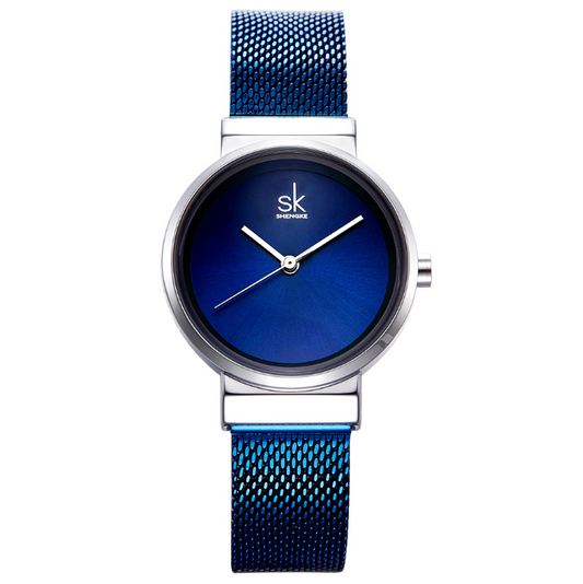 Shengke Blue Wrist Watch Women Watches Luxury Brand