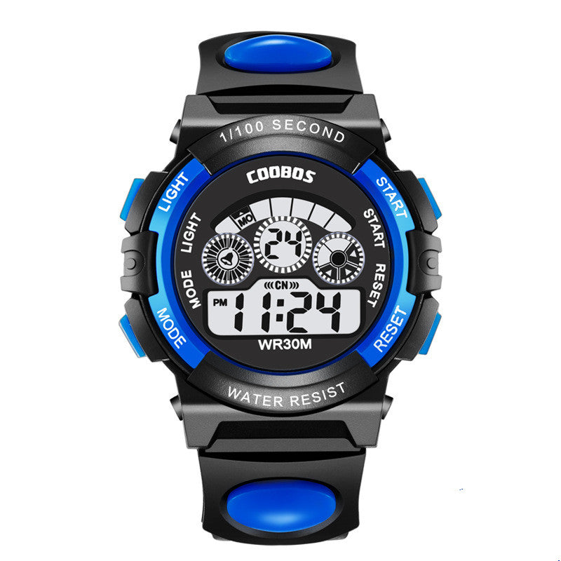 Trendy Waterproof Luminous Fashion Children's Digital Watch Outdoor Anti-Fall Running