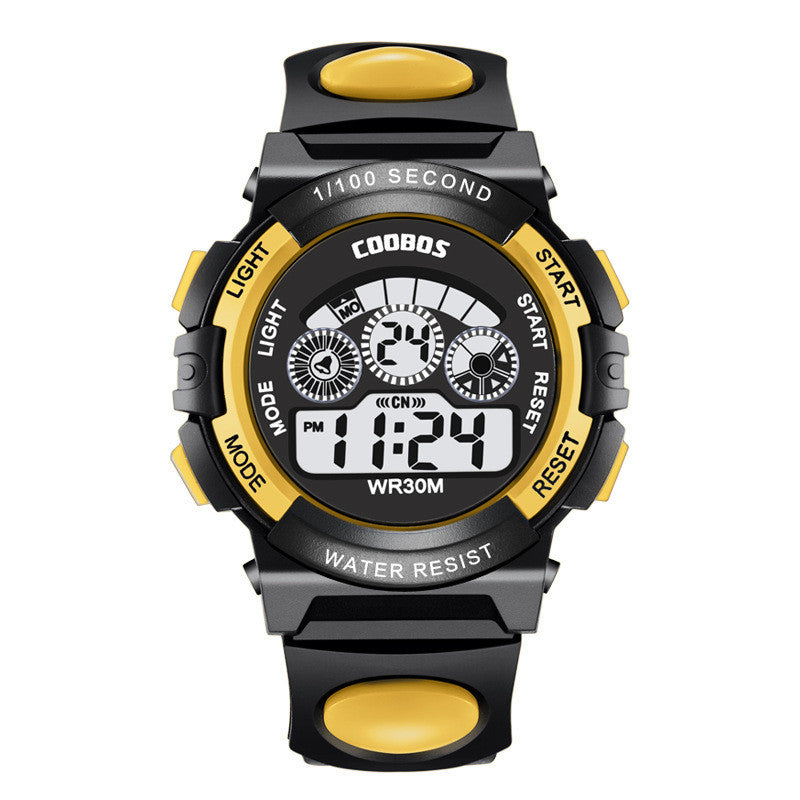 Trendy Waterproof Luminous Fashion Children's Digital Watch Outdoor Anti-Fall Running