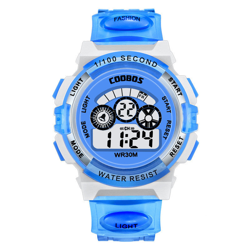 Trendy Waterproof Luminous Fashion Children's Digital Watch Outdoor Anti-Fall Running