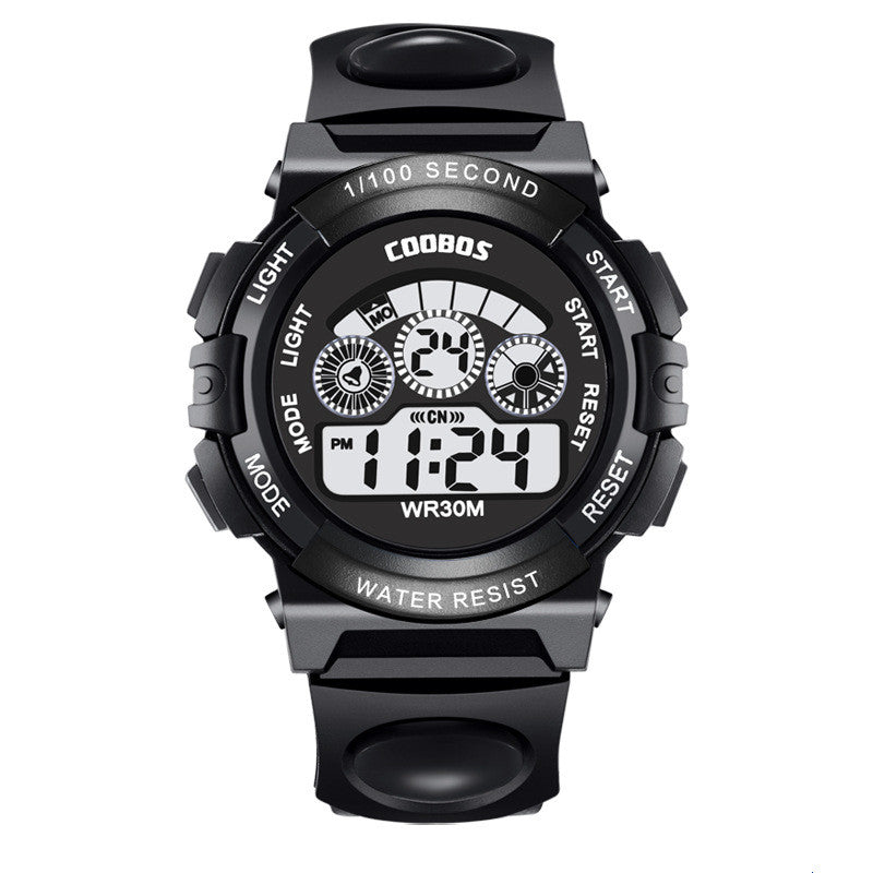 Trendy Waterproof Luminous Fashion Children's Digital Watch Outdoor Anti-Fall Running