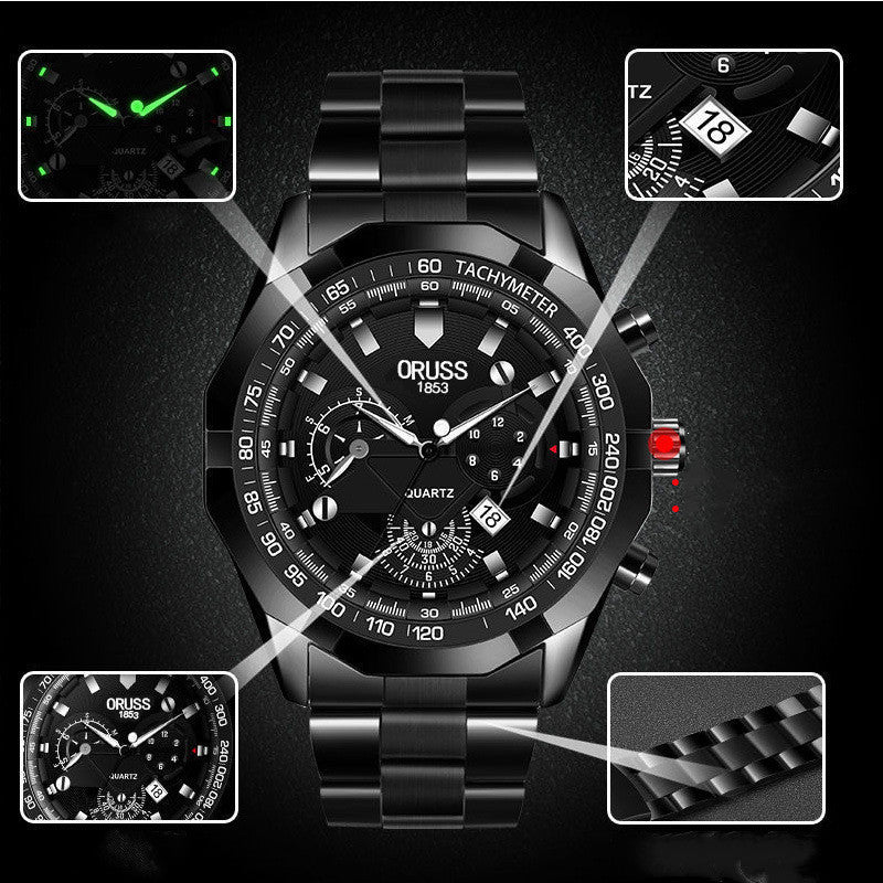 Men's Hollow Automatic Movement Luminous Waterproof Watch