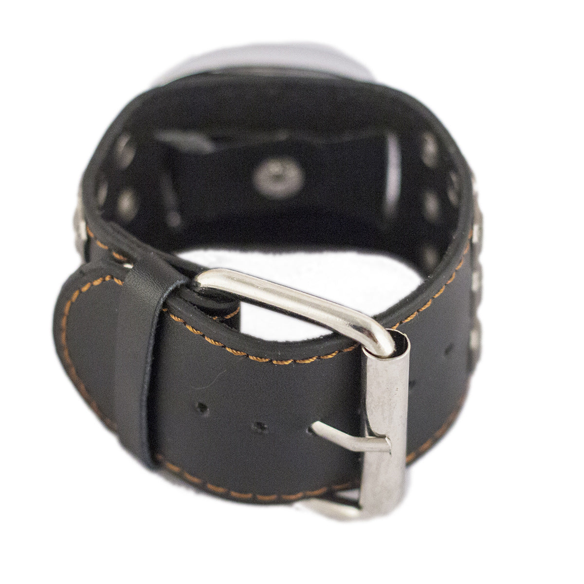 Men's Punk Silver Ghost Head Belt Watch