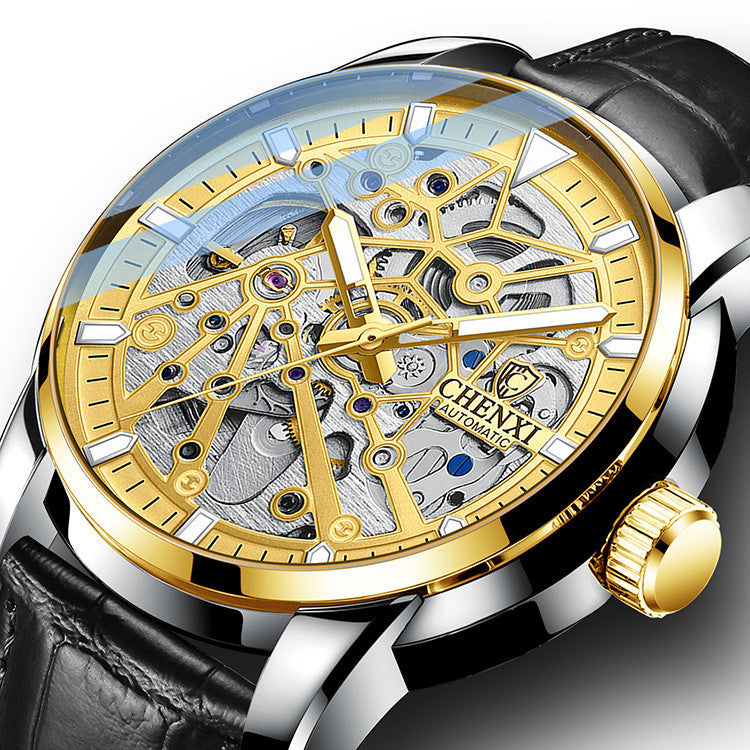 Hollow Automatic Mechanical Watch Men's Waterproof Luminous Mechanical Watch