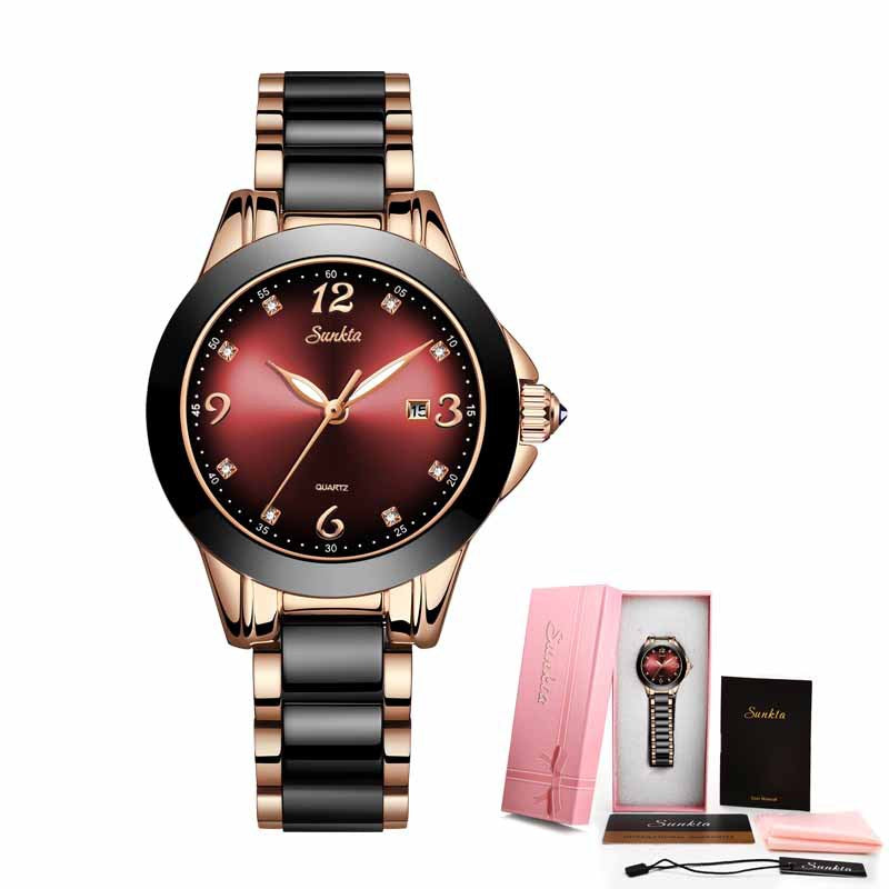 Fashion Women's Watch Luxury Ceramic Analog Watch