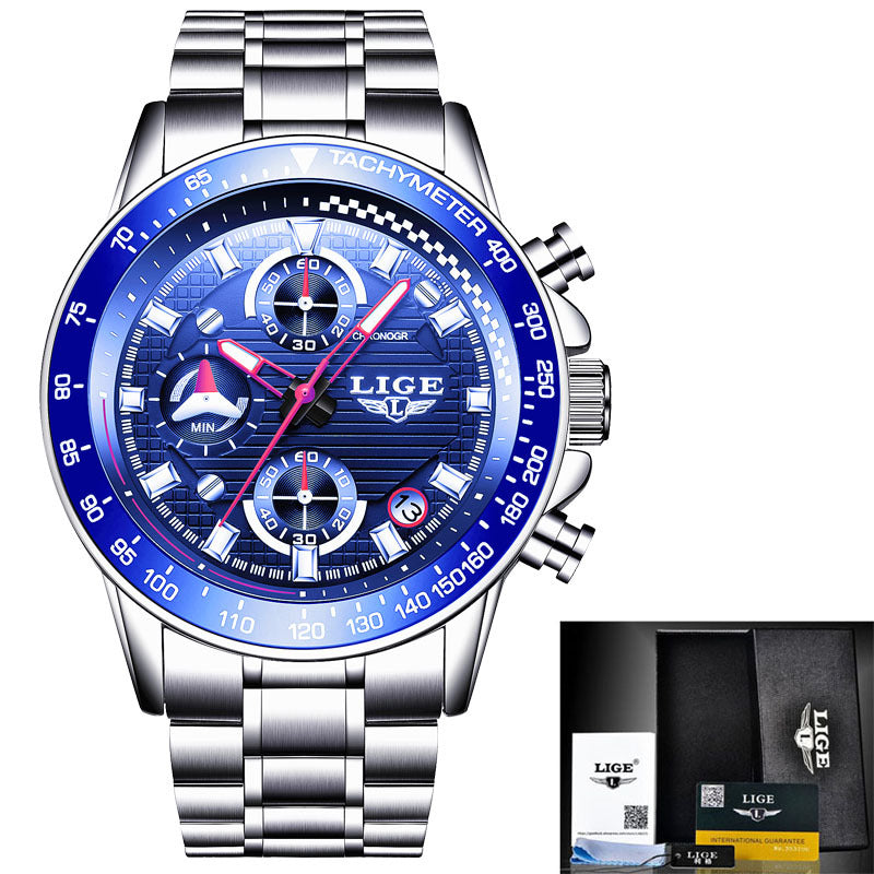Explosive Men's Business Watch Sports Calendar Leisure Waterproof Quartz Multi-function Watch Watch