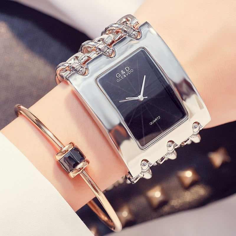 2018 Luxury Brand Stainless Steel Strap Analog Womens Quartz Watch Casual Watch Ladies Wristwatch