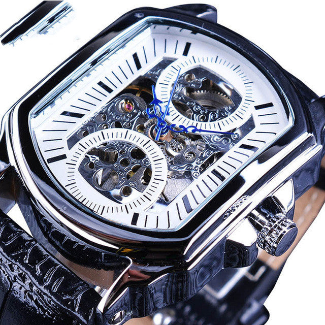 Men's Casual Watch Fashion Automatic Square Hollow Mechanical Watch Watch