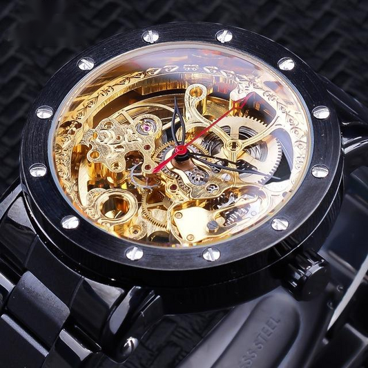 Retro Gold Watch Mechanical Watch Waterproof Automatic