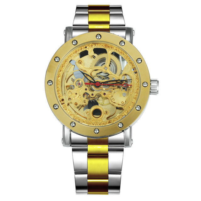 Retro Gold Watch Mechanical Watch Waterproof Automatic