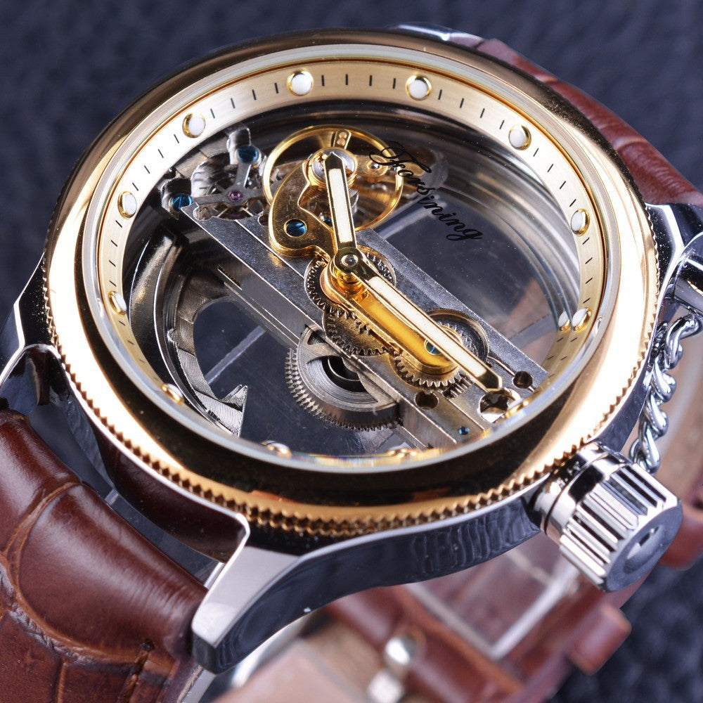 Double-Sided Hollow Automatic Waterproof Mechanical Belt Watch