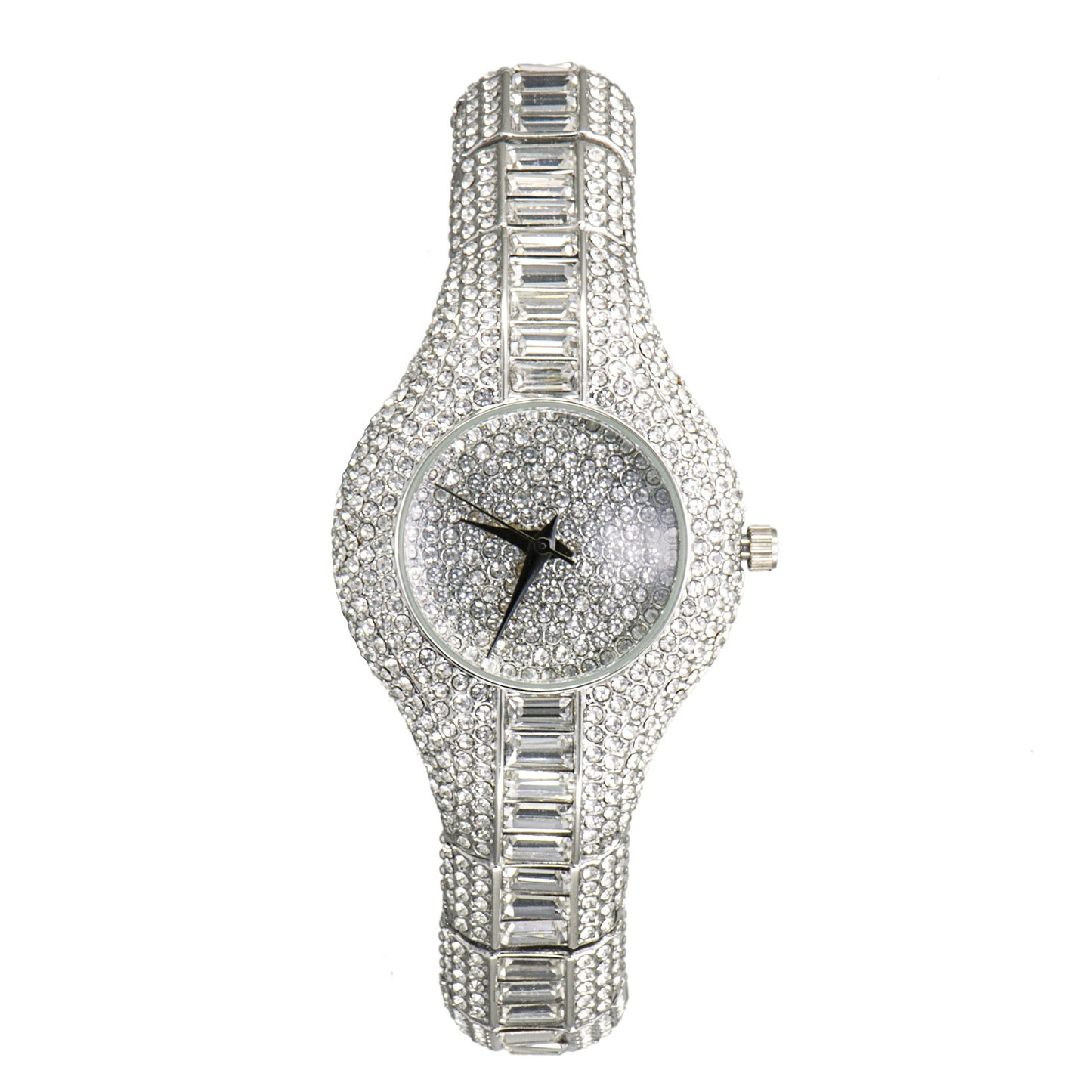 Fashion Watch With Diamonds And Colorful Stones