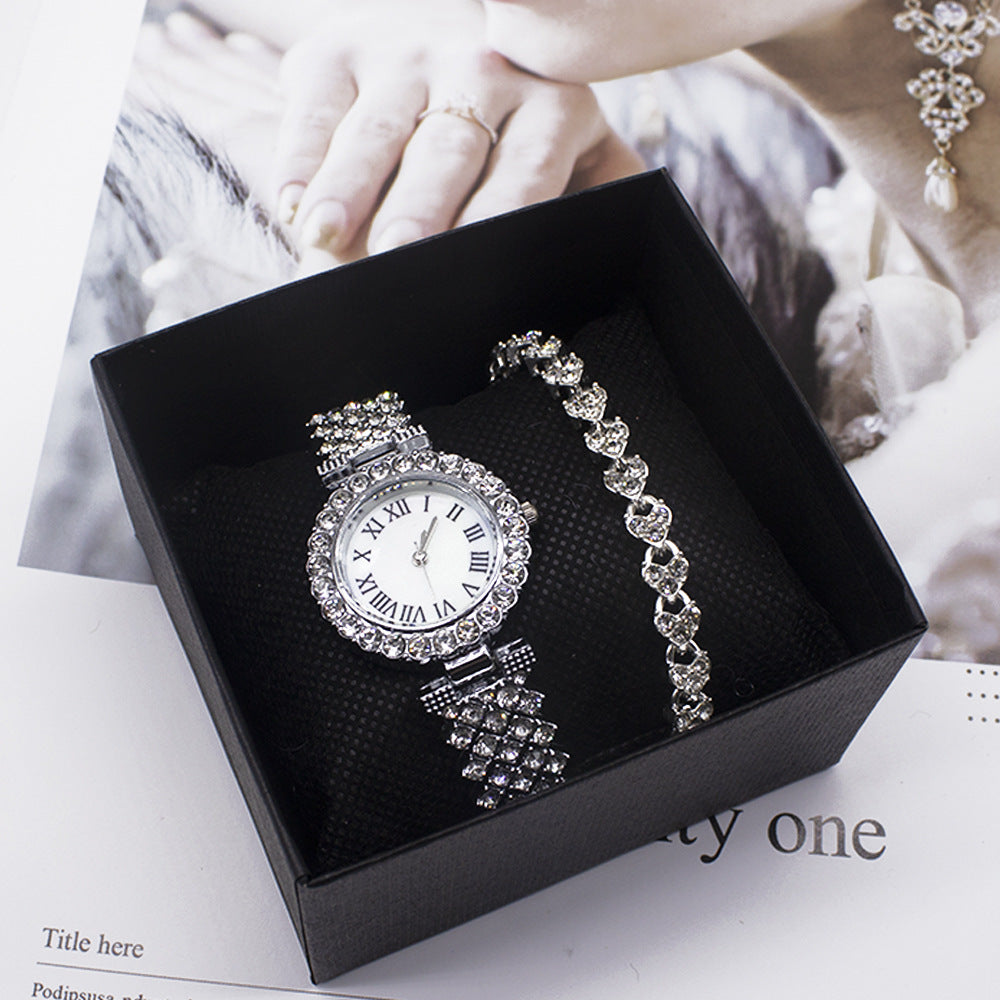 Wristwatch Bracelet Ladies Watch Fashion Diamond Foreign Trade Watch Set