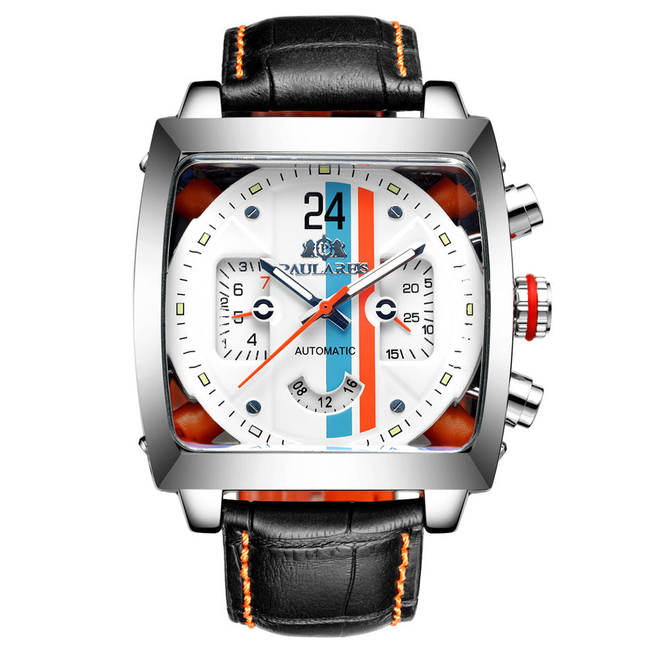 Automatic Self Wind Mechanical Genuine Leather