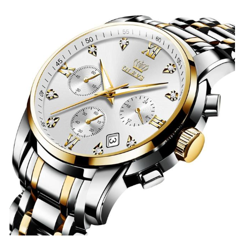 Luxury Brand Men Watches Chronograph Stainless Steel