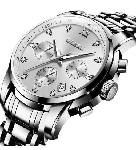 Luxury Brand Men Watches Chronograph Stainless Steel