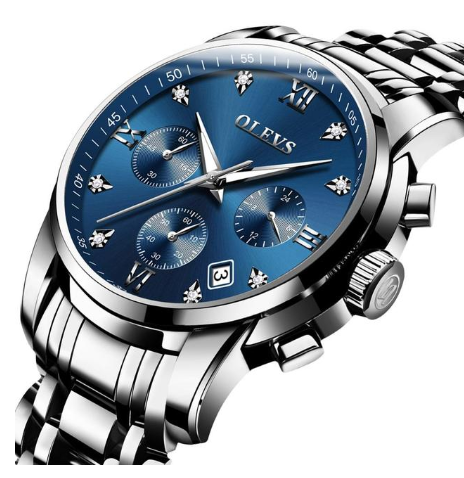 Luxury Brand Men Watches Chronograph Stainless Steel